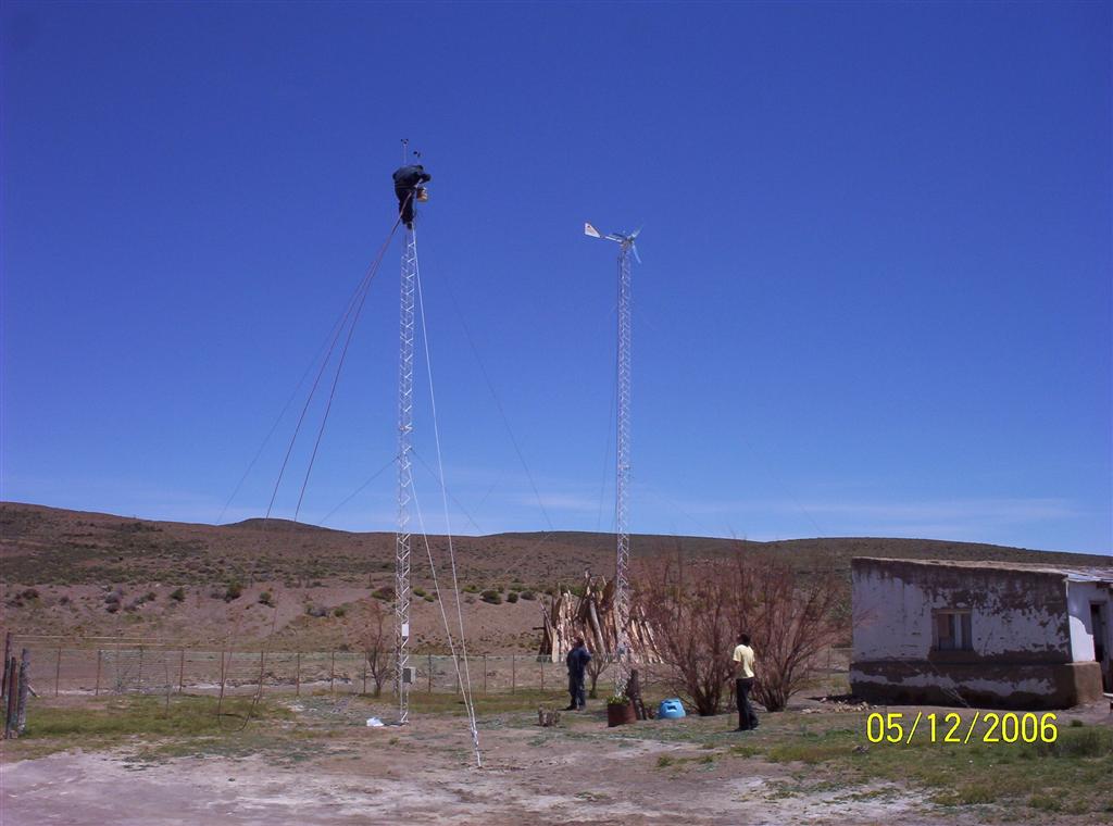 Quichaura measurement tower wind sensor installation