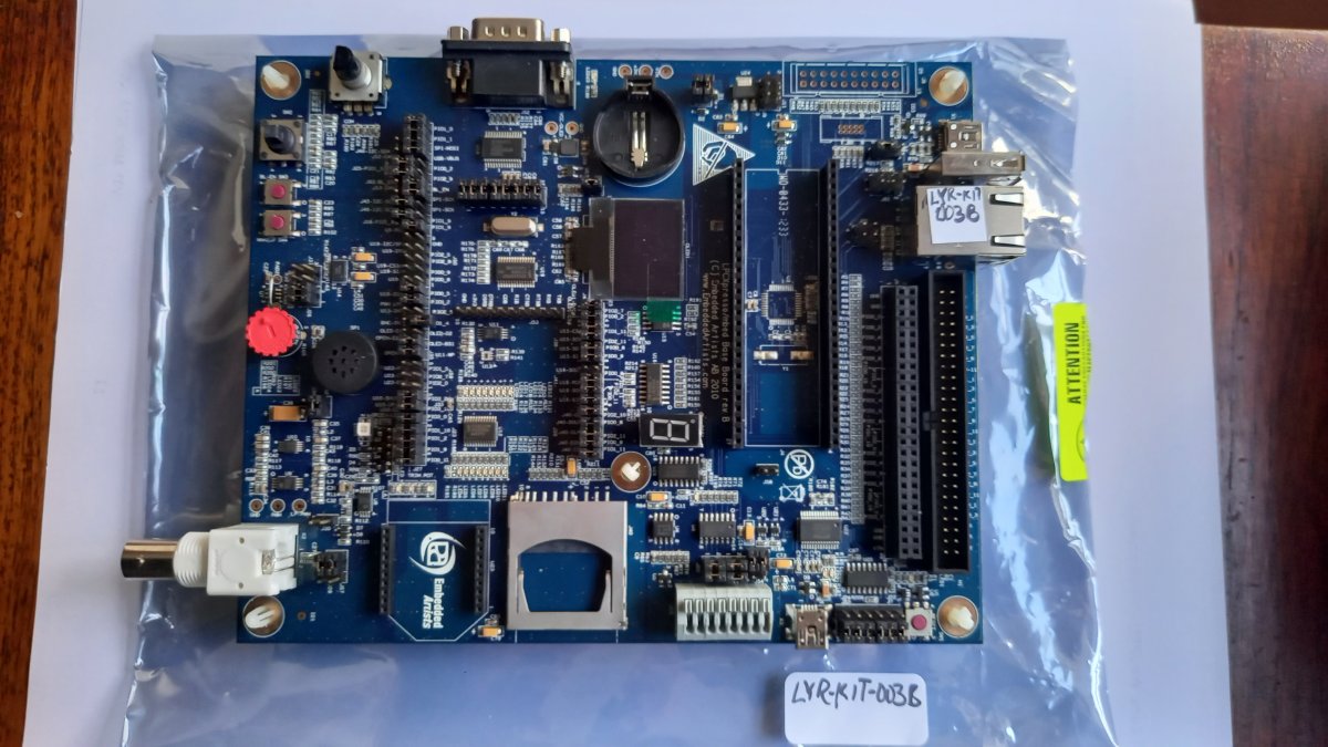 LPCXpresso LPC1769 development set: base board EA-XPR-021 + LPC1769 CPU board, 2014, sold as a set